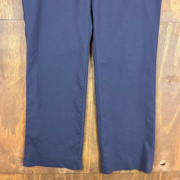 Zac Posen Womens Pants Blue Z Spoke Straight Leg Pleated Designer Career 12 - Picture 3 of 11